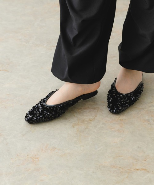 RODE SKO(ロデスコ)の「『MADE IN JAPAN』スパンコールミュール(その他シューズ・レディース・ブラウン/ブラック・37/38)」の10枚目の写真