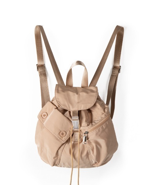 rinto(リント)の「【recomend selection/セレクト】ドローストリングバックパック 巾着風リュック 2404HCJB140(バックパック/リュック・メンズ・グレー/ベージュ/ライトパープル/ブラック・FREE)」の1枚目の写真