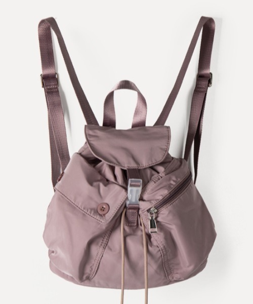 rinto(リント)の「【recomend selection/セレクト】ドローストリングバックパック 巾着風リュック 2404HCJB140(バックパック/リュック・メンズ・グレー/ベージュ/ライトパープル/ブラック・FREE)」の13枚目の写真