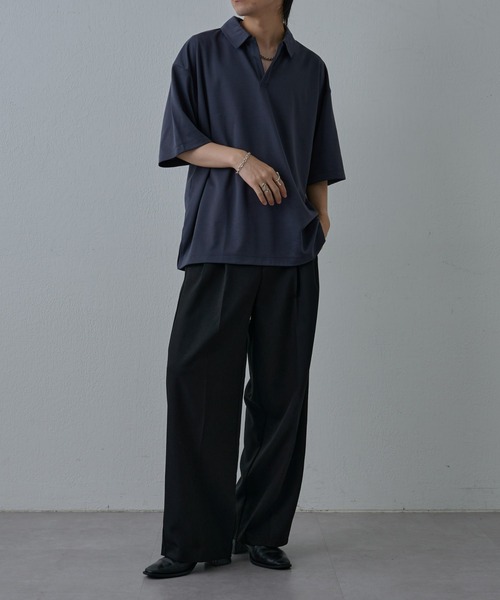 COLONY 2139（コロニートゥーワンスリーナイン）の「ウォッシャブルケア2タックワイドパンツ（スラックス・メンズ・ブラック/グレー・MEDIUM/LARGE）」の11枚目の写真