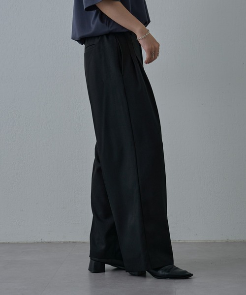 COLONY 2139（コロニートゥーワンスリーナイン）の「ウォッシャブルケア2タックワイドパンツ（スラックス・メンズ・ブラック/グレー・MEDIUM/LARGE）」の6枚目の写真