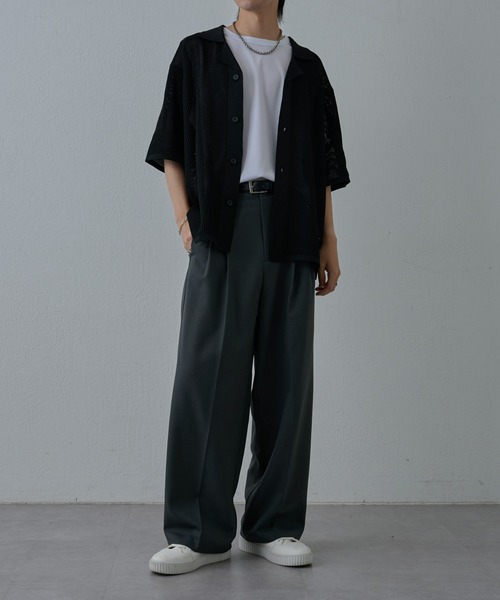 COLONY 2139（コロニートゥーワンスリーナイン）の「ウォッシャブルケア2タックワイドパンツ（スラックス・メンズ・ブラック/グレー・MEDIUM/LARGE）」の15枚目の写真