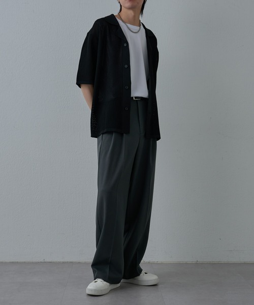 COLONY 2139（コロニートゥーワンスリーナイン）の「ウォッシャブルケア2タックワイドパンツ（スラックス・メンズ・ブラック/グレー・MEDIUM/LARGE）」の18枚目の写真