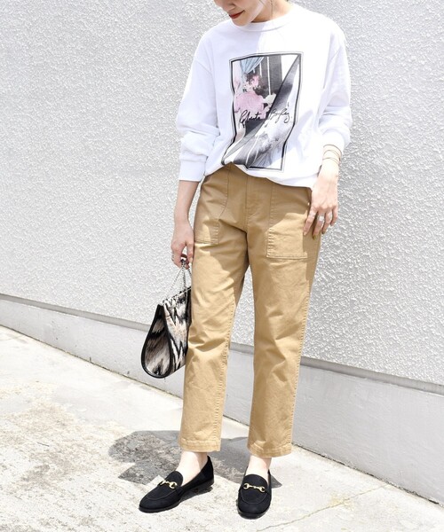 SHIPS(シップス)の「【WEB限定】ベーシック ベイカー パンツ (ベージュ)(その他パンツ・レディース・ベージュ・38/34)」の4枚目の写真