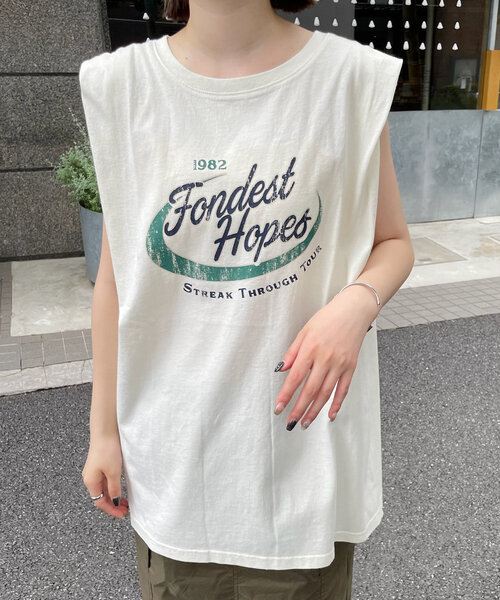 mline（エムライン）の「[mline]ロゴノースリTシャツ（Tシャツ/カットソー・レディース・アイボリー/ピンク/チャコールグレー・FREE）」の10枚目の写真