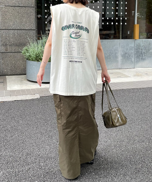 mline（エムライン）の「[mline]ロゴノースリTシャツ（Tシャツ/カットソー・レディース・アイボリー/ピンク/チャコールグレー・FREE）」の7枚目の写真