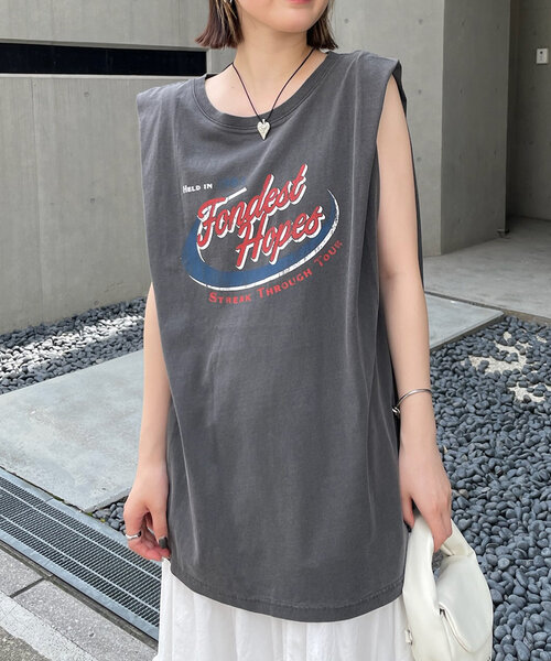 mline（エムライン）の「[mline]ロゴノースリTシャツ（Tシャツ/カットソー・レディース・アイボリー/ピンク/チャコールグレー・FREE）」の20枚目の写真