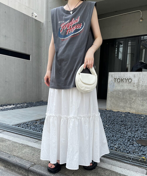 mline（エムライン）の「[mline]ロゴノースリTシャツ（Tシャツ/カットソー・レディース・アイボリー/ピンク/チャコールグレー・FREE）」の17枚目の写真