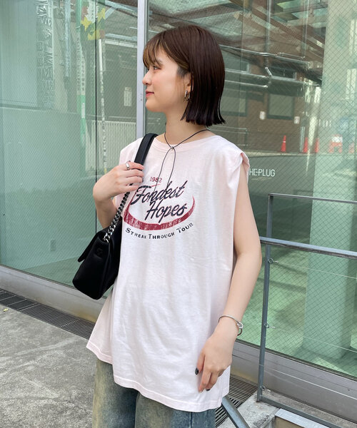 mline（エムライン）の「[mline]ロゴノースリTシャツ（Tシャツ/カットソー・レディース・アイボリー/ピンク/チャコールグレー・FREE）」の16枚目の写真