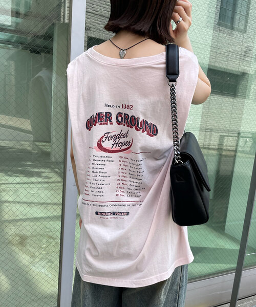 mline（エムライン）の「[mline]ロゴノースリTシャツ（Tシャツ/カットソー・レディース・アイボリー/ピンク/チャコールグレー・FREE）」の14枚目の写真