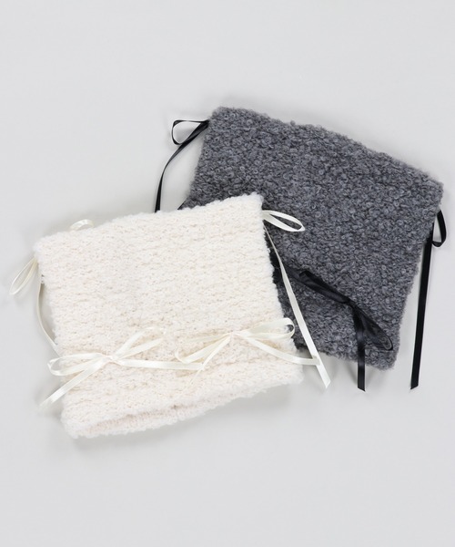 SPINNS（スピンズ）の「4リボン付き 猫耳ニットキャップ（ニットキャップ/ビーニー・レディース・グレー/アイボリー・ONESIZE）」の17枚目の写真