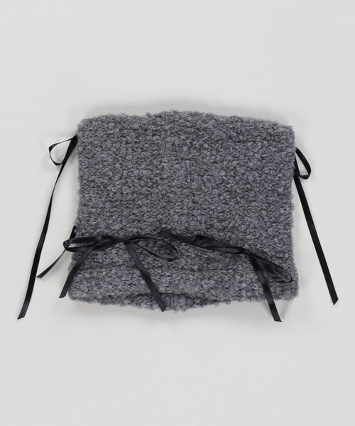 SPINNS（スピンズ）の「4リボン付き 猫耳ニットキャップ（ニットキャップ/ビーニー・レディース・グレー/アイボリー・ONESIZE）」の14枚目の写真