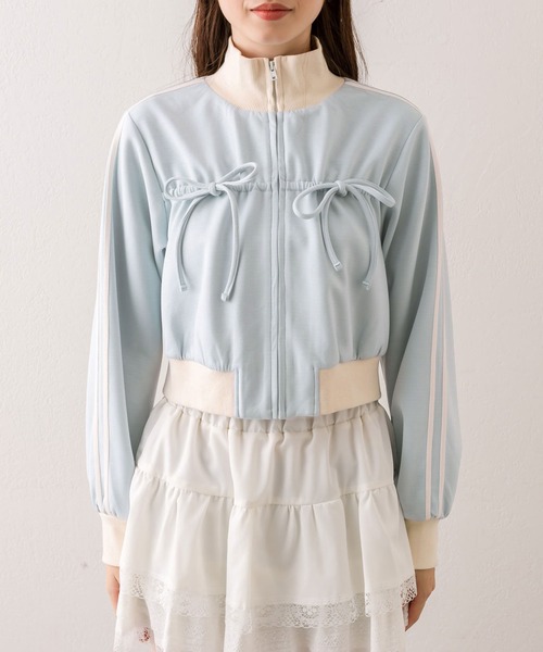 OLIVE des OLIVE(オリーブデオリーブ)の「リボントラックジャケット(スウェット・レディース・ブラウン/その他/ブラック/サックスブルー・FREE)」の21枚目の写真