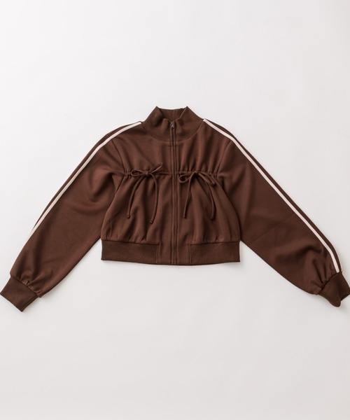 OLIVE des OLIVE(オリーブデオリーブ)の「リボントラックジャケット(スウェット・レディース・ブラウン/その他/ブラック/サックスブルー・FREE)」の13枚目の写真