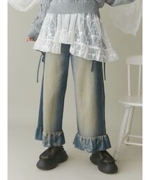 merry jenny | sway ribbonデニムパンツ(デニムパンツ)