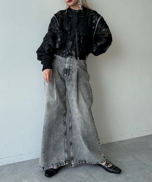 HARE（ハレ）の「アソートカコウデニムパンツ(HARE)（デニムパンツ・レディース・パープル/グレー/オレンジ/パープル系その他/オレンジ系その他・FREE）」の7枚目の写真