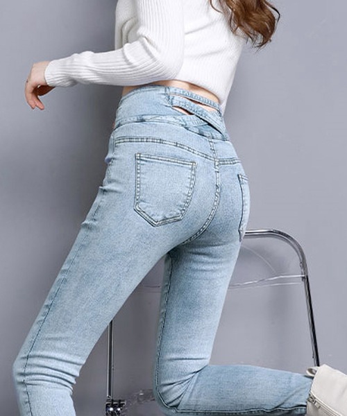 xtonz woman FXXK YOU ステッチデニムパンツ xtonz woman FXXK YOU ステッチデニムパンツ Xtonz Woman
