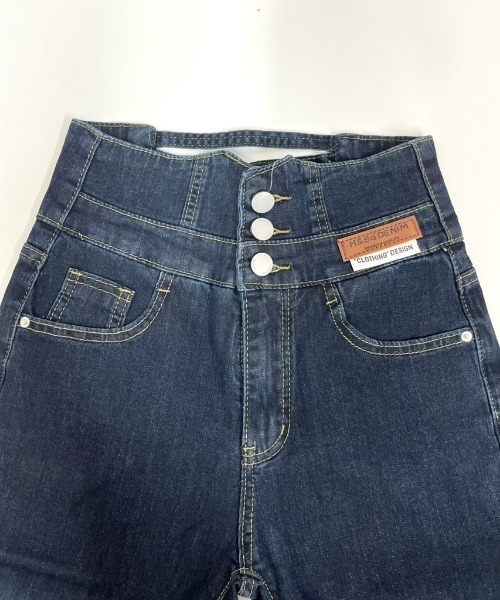 NANEA(ナネア)の「バッククロスデザイン ハイウエストストレッチデニムスキニーパンツ(デニムパンツ・レディース・ネイビー/ブラック/ブルー・SMALL/MEDIUM/LARGE/X-LARGE/XX-LARGE)」の8枚目の写真