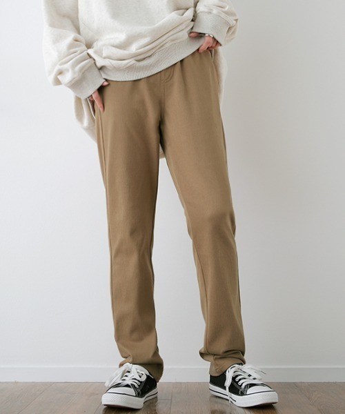 HUG.U（ハグユー）の「疲れないストレッチパンツ（その他パンツ・レディース・セージグリーン/ネイビー/インディゴブルー/ダークグレー/サンドベージュ/マスタード/チョコ/ブラック・M(レギュラー丈)/M(トール丈)/L(レギュラー丈)/L(トール丈)/XL(レギュラー丈)/XL(トール丈)）」の5枚目の写真