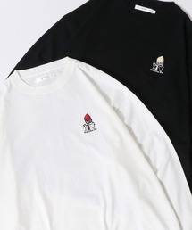 SITRY（シトリー）の「SITRY Girl Embroidery ＆ Illustration Back Print T-shirt/別注 オーバーサイズ ガール ワンポイント刺繍 バックプリント ロンＴ 長袖Ｔシャツ レディース メンズ（Tシャツ/カットソー・メンズ）」