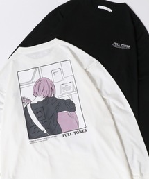 SITRY Girl Embroidery & Illustration Back Print T-shirt/別注 オーバーサイズ ガール ワンポイント刺繍 バックプリント ロンT 長袖Tシャツ レディース メンズ