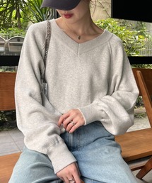 CIAOPANIC TYPY | 【WEB限定】スウェットライクVネックニット(ニット/セーター)