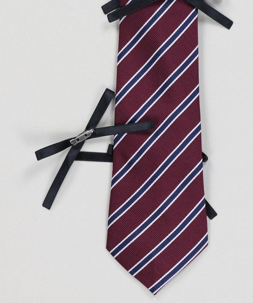 リボン付ラインネクタイ（ネクタイ）｜SPINNS（スピンズ）の