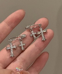 NO WAY（ノーウェイ）の「/クリップモチーフクロスピアス（MA）（ピアス（両耳用））」