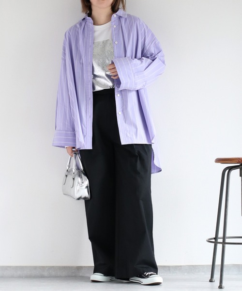 cepo（セポ）の「〈低身長/高身長サイズあり〉スリータックイージーストレートパンツ（その他パンツ・レディース・ブラック/オフホワイト/チャコール/ブラウン/グレー/ホワイト/ベージュ・L/M/S）」の3枚目の写真