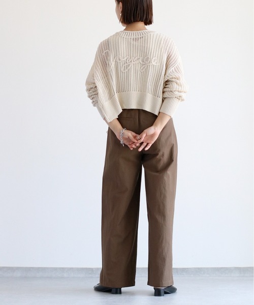 cepo（セポ）の「〈低身長/高身長サイズあり〉スリータックイージーストレートパンツ（その他パンツ・レディース・ブラック/オフホワイト/チャコール/ブラウン/グレー/ホワイト/ベージュ・L/M/S）」の8枚目の写真