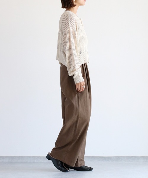 cepo（セポ）の「〈低身長/高身長サイズあり〉スリータックイージーストレートパンツ（その他パンツ・レディース・ブラック/オフホワイト/チャコール/ブラウン/グレー/ホワイト/ベージュ・L/M/S）」の10枚目の写真