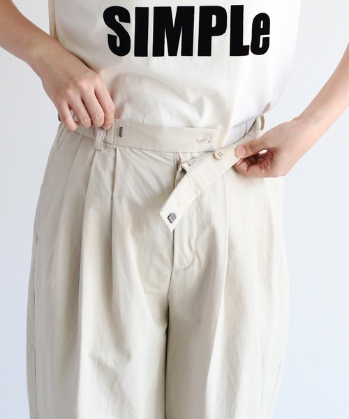 cepo（セポ）の「〈低身長/高身長サイズあり〉スリータックイージーストレートパンツ（その他パンツ・レディース・ブラック/オフホワイト/チャコール/ブラウン/グレー/ホワイト/ベージュ・L/M/S）」の12枚目の写真