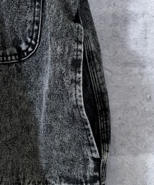 Anytime Songs（エニータイムソングス）の「vintage like hard wash denim work jacket/ヴィンテージライク ハードウォッシュ デニム ワークジャケット（デニムジャケット・メンズ・ケミカルウォッシュ/ブラック・M/L/XL）」の8枚目の写真