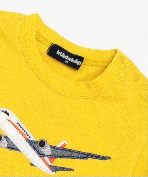 kladskap(クレードスコープ)の「空の旅長袖Tシャツ(Tシャツ/カットソー・キッズ・マスタード/ターコイズブルー・120cm/90cm/80cm/100cm/110cm/130cm)」の6枚目の写真