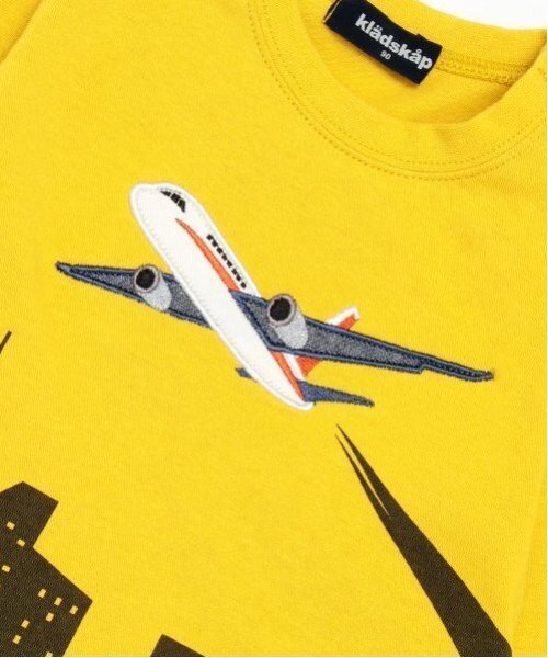kladskap(クレードスコープ)の「空の旅長袖Tシャツ(Tシャツ/カットソー・キッズ・マスタード/ターコイズブルー・120cm/90cm/80cm/100cm/110cm/130cm)」の7枚目の写真