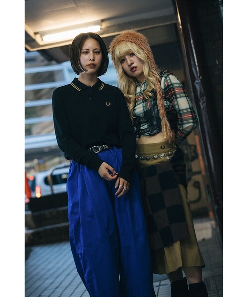 FRED PERRY(フレッドペリー)の「FRED PERRY / Chequerboard Lambswool Scarf(マフラー・レディース・オフホワイト/ブラウン・ONE SIZE)」の12枚目の写真