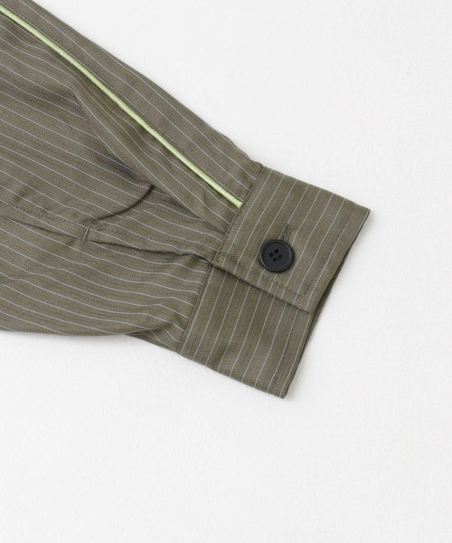 SENSE OF PLACE by URBAN RESEARCH（センスオブプレイスバイアーバンリサーチ）の「サイドラインピンストライプジップシャツ（シャツ/ブラウス・メンズ・チャコールグレー/カーキ/オレンジ・LARGE/MEDIUM）」の17枚目の写真