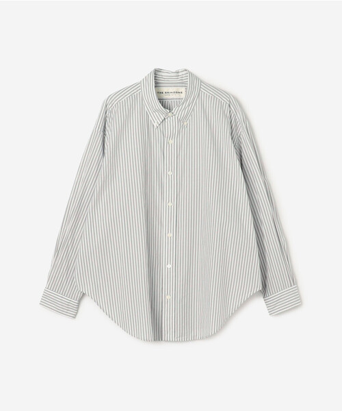 THE SHINZONE（ザ　シンゾーン）の「THE SHINZONE | 〈別注〉STRIPE DADDY SHIRT WOMEN（シャツ/ブラウス・レディース・グレー系その他/ブラウン系その他/グリーン系その他・P）」の2枚目の写真