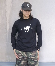 【UNIT CHEST】unique unisex long sleeve T-shirt /ユニークユニセックス ロンT OIF students コラボ 猫猫by Riyu