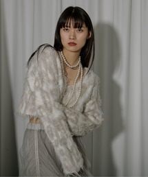 Ezick | 【 2024AW 】レオパードショートニット(ニット/セーター)