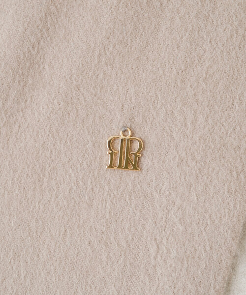 PAPILLONNER（パピヨネ）の「カシミヤストール（マフラー・レディース・ブルー/グレイッシュベージュ・FREE）」の14枚目の写真