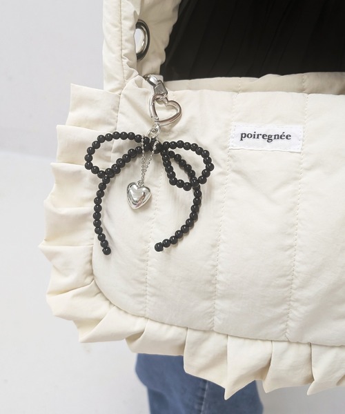 poiregnee（ポワニェ）の「［select］リボンチャーム（キーホルダー・レディース・ホワイト系1/クリア/ブラック系2/シルバー系1/ピンク系2/ブラック系1・FREE）」の9枚目の写真