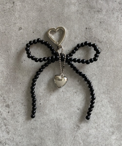 poiregnee（ポワニェ）の「［select］リボンチャーム（キーホルダー・レディース・ホワイト系1/クリア/ブラック系2/シルバー系1/ピンク系2/ブラック系1・FREE）」の11枚目の写真