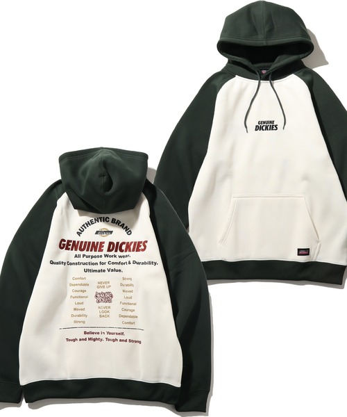 Dickies(ディッキーズ)の「【GENUINE DICKIES/ジェニュインディッキーズ】 裏起毛 バック デザイン ラグラン プルオーバー パーカー(パーカー・メンズ・ブラック/ブルー/グリーン・M/L/XL)」の3枚目の写真
