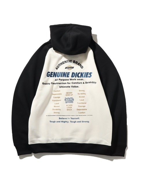 Dickies(ディッキーズ)の「【GENUINE DICKIES/ジェニュインディッキーズ】 裏起毛 バック デザイン ラグラン プルオーバー パーカー(パーカー・メンズ・ブラック/ブルー/グリーン・M/L/XL)」の16枚目の写真