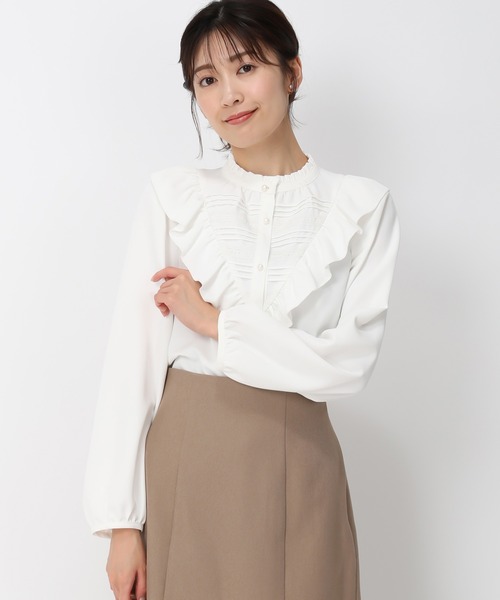machatt フリルブラウス MISCH MASCH（ミッシュマッシュ） ブラウス シャツ ピンタックレース