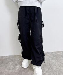 サイドリボンナイロンパンツ