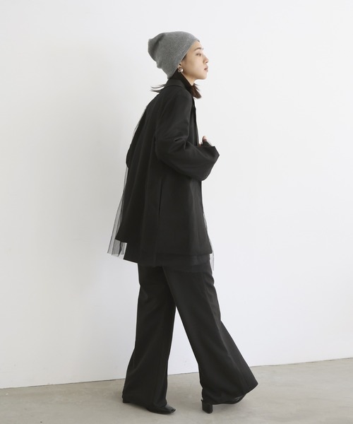 hellam(へラム)の「アルパカタッチ ニットビーニー(ニットキャップ/ビーニー・レディース・アイボリー/ブラック/チャコール・FREE)」の18枚目の写真