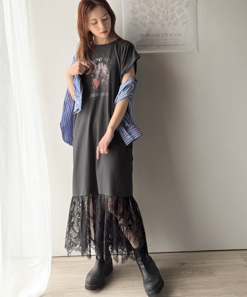 【ラスト1点‼️価格破壊‼️】チルコロ ストレッチコットン半袖ワンピース 40 価格破壊‼️】チルコロ ストレッチコットン半袖ワンピース 40
