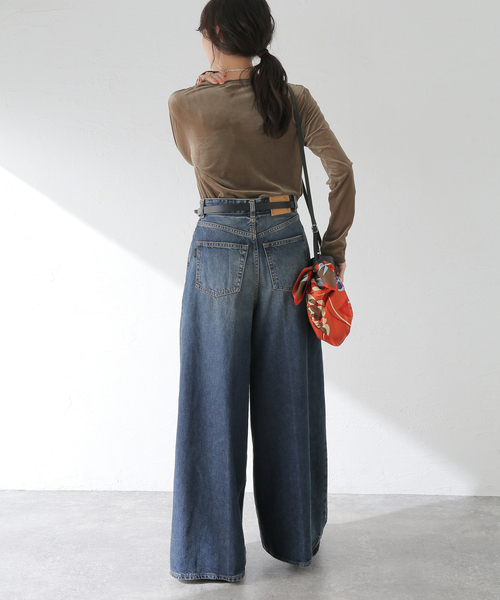 journal standard L'essage（ジャーナルスタンダードレサージュ）の「《追加2》ベロアプルオーバー（Tシャツ/カットソー・レディース・ネイビー/ブラウン系その他・FREE）」の9枚目の写真